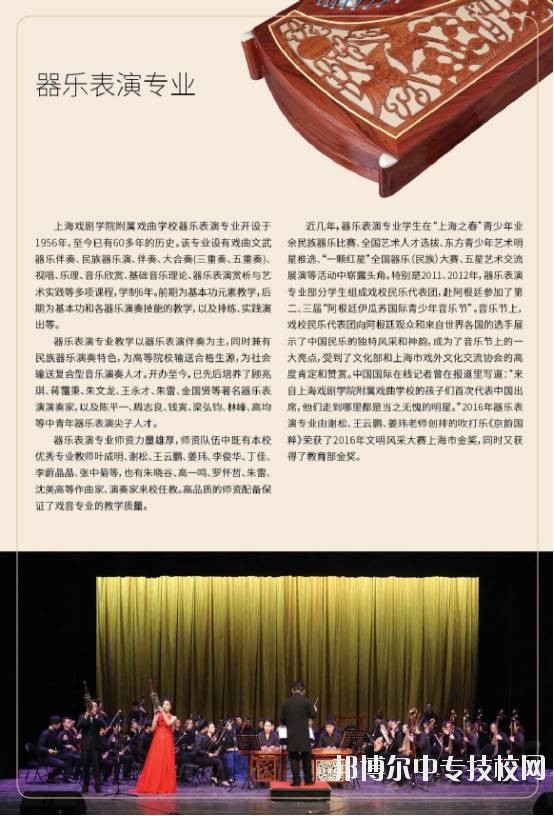 上海市戲劇學(xué)院附屬戲曲學(xué)校器樂(lè)表演專(zhuān)業(yè)介紹