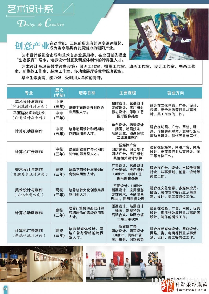 廣東省新聞出版職業(yè)技術(shù)學校藝術(shù)設(shè)計系專業(yè)簡介