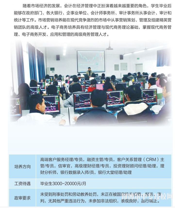 貴州省貴陽(yáng)市中山科技學(xué)校財(cái)會(huì)/金融/電子商務(wù)專業(yè)介紹
