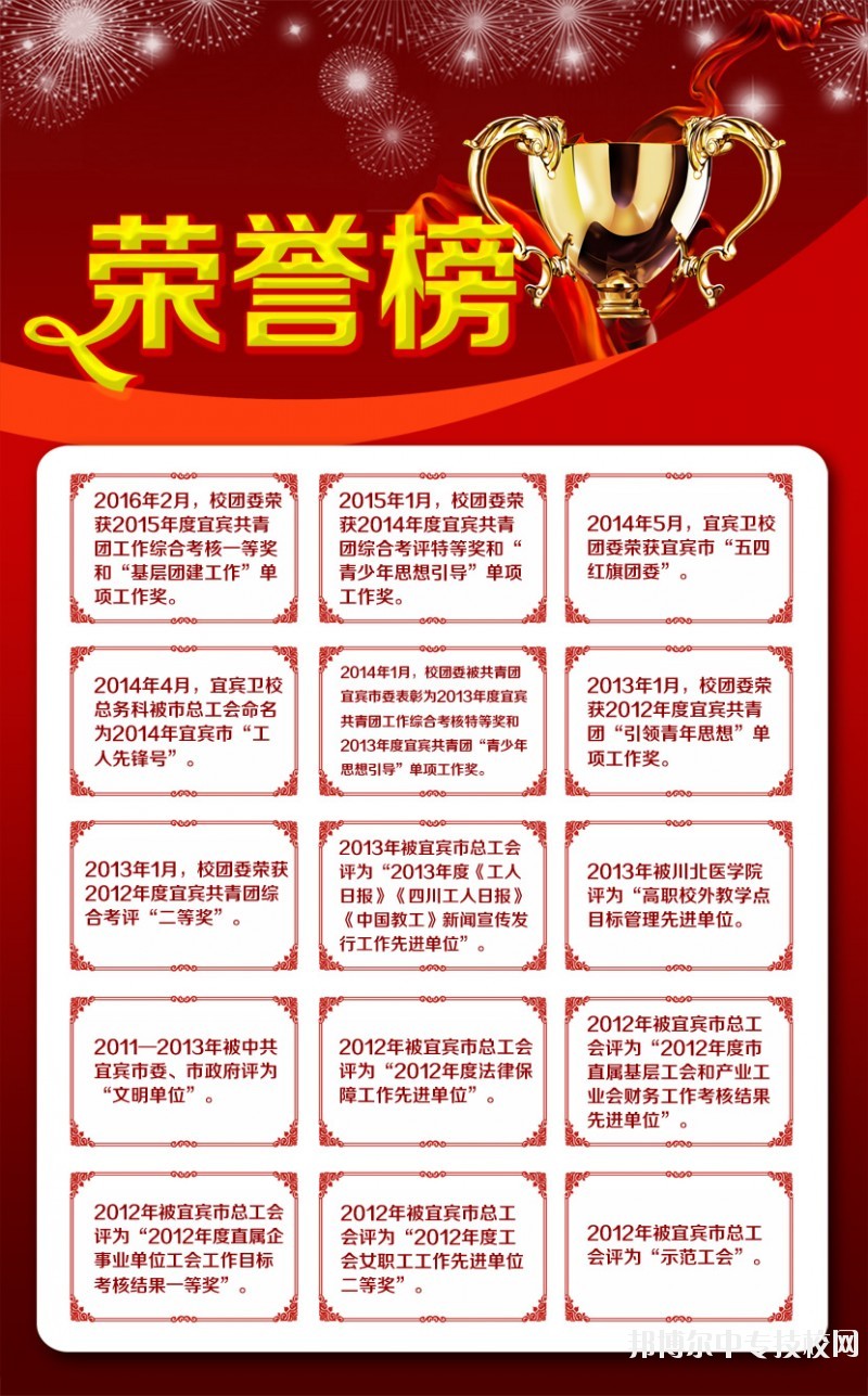 四川省宜賓衛(wèi)生學(xué)校榮譽(yù)榜