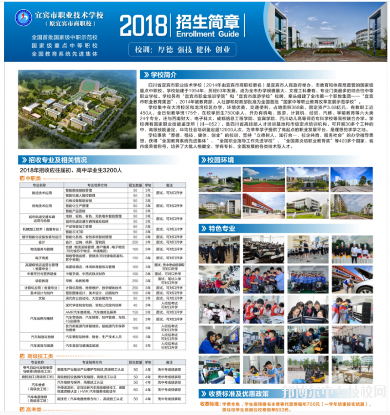 四川省宜賓市南溪職業(yè)技術(shù)學(xué)校2018年招生簡章