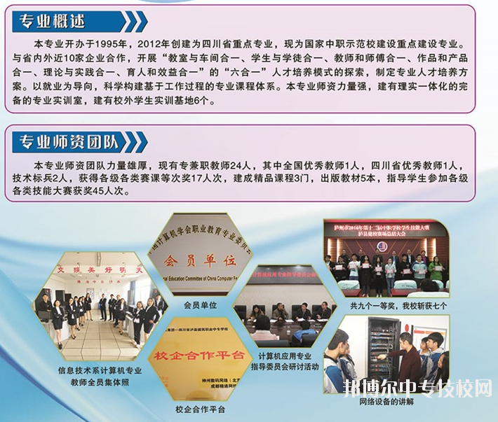 四川省瀘縣建筑職業(yè)中專學校：計算機應用專業(yè)